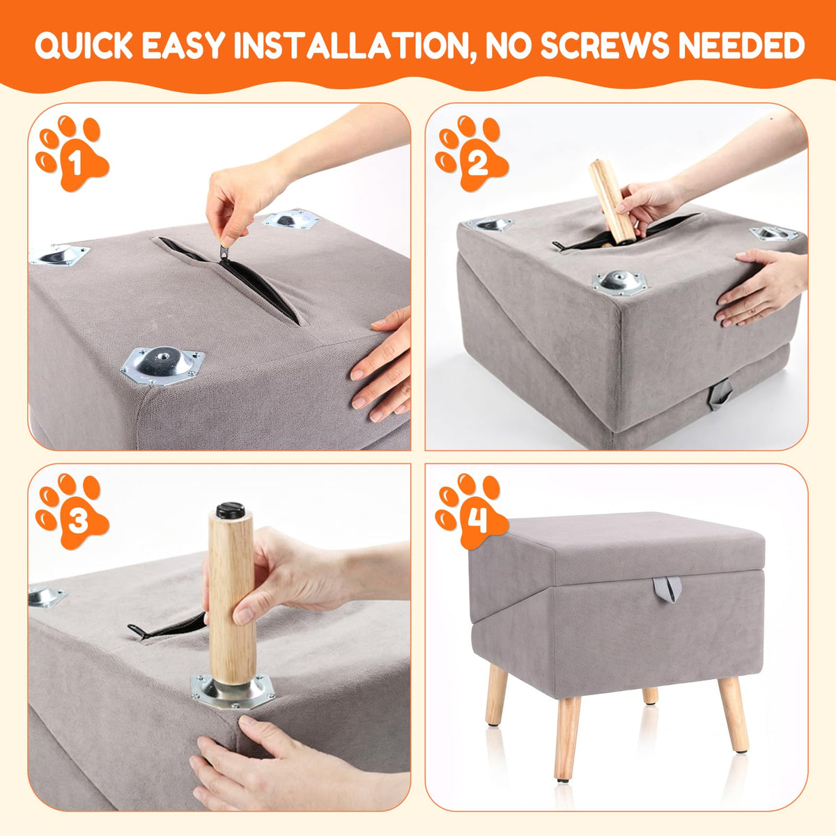 Foldable Dog Ramp Gray A52510