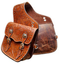 Brown Leather Saddle Bag with Adjustable Straps W395643