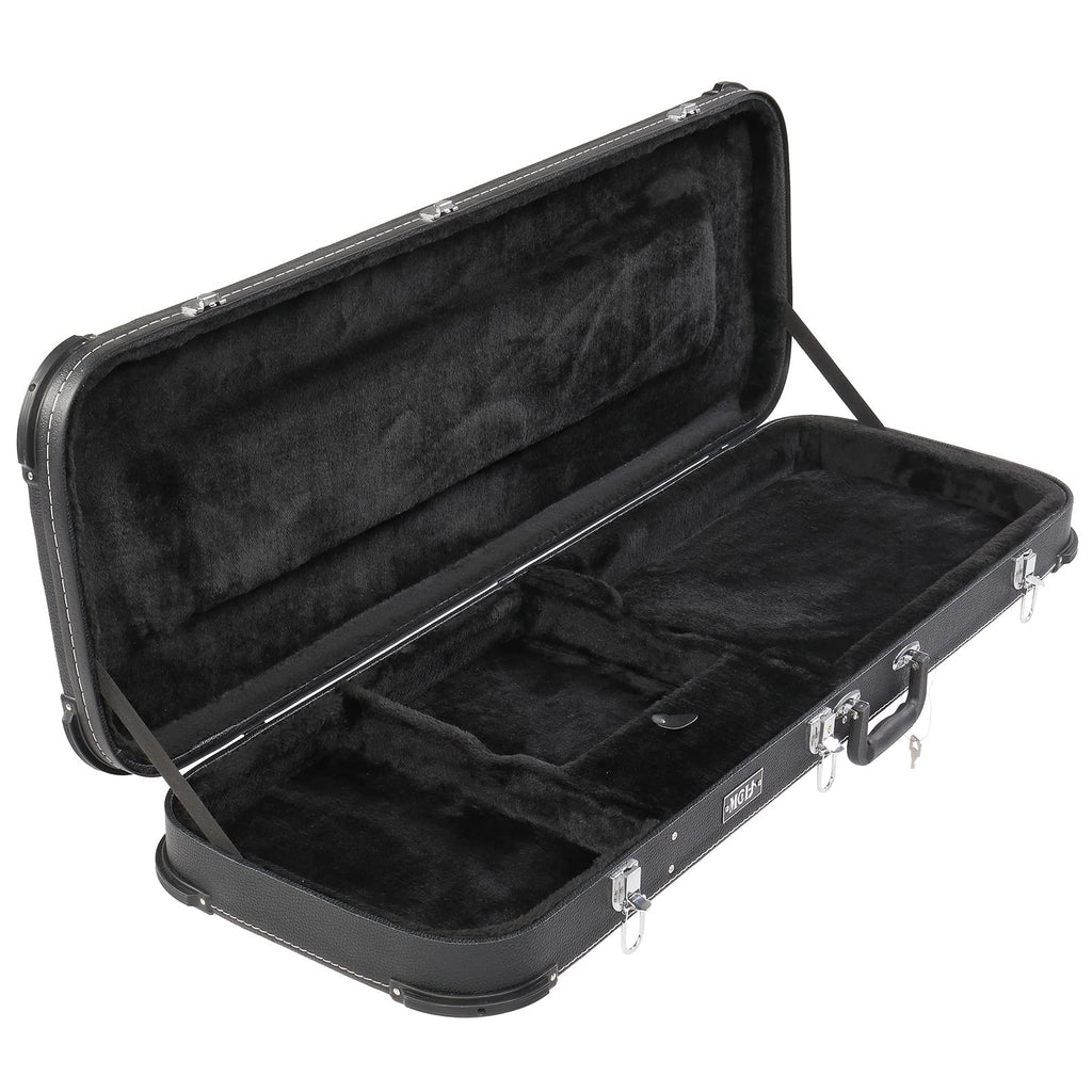 Black Electric Guitar Wood Hard Case with Handle H5807