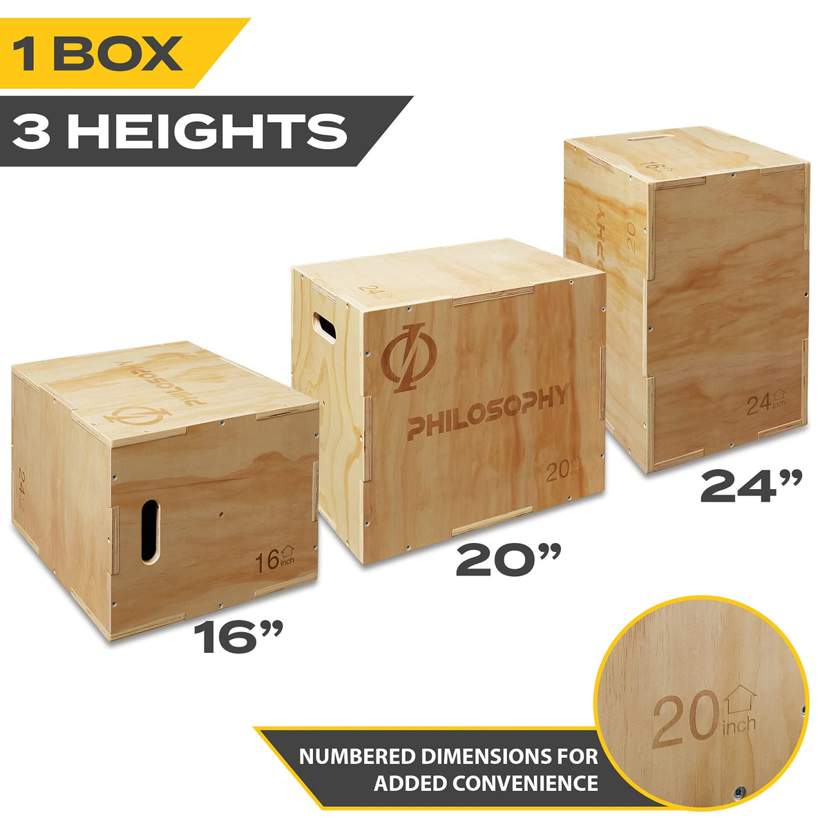 3-in-1 Wooden Plyo Box Q6354