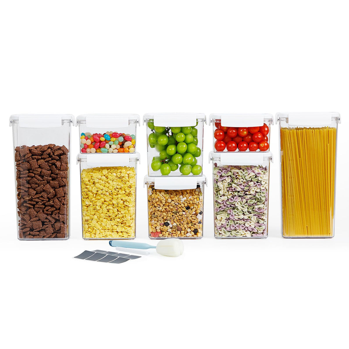 Airtight Pet Food Storage Containers with Lids, BPA Free Plastic 8-Pack W432