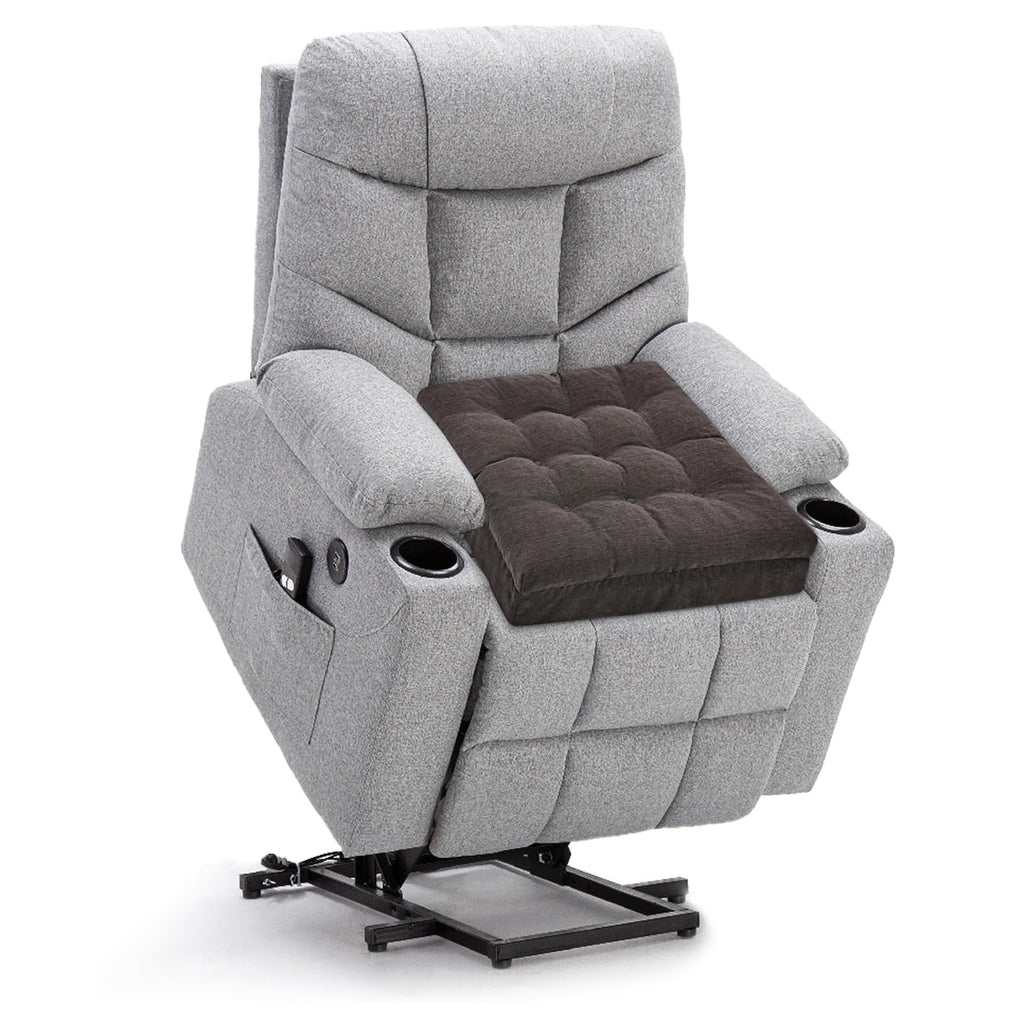 20x20x5 Inch Thick Tufted Dual Layer Chair Cushion Taupe 1P M49625