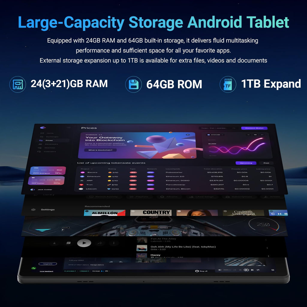 Android 16 Tablet with Keyboard U19185