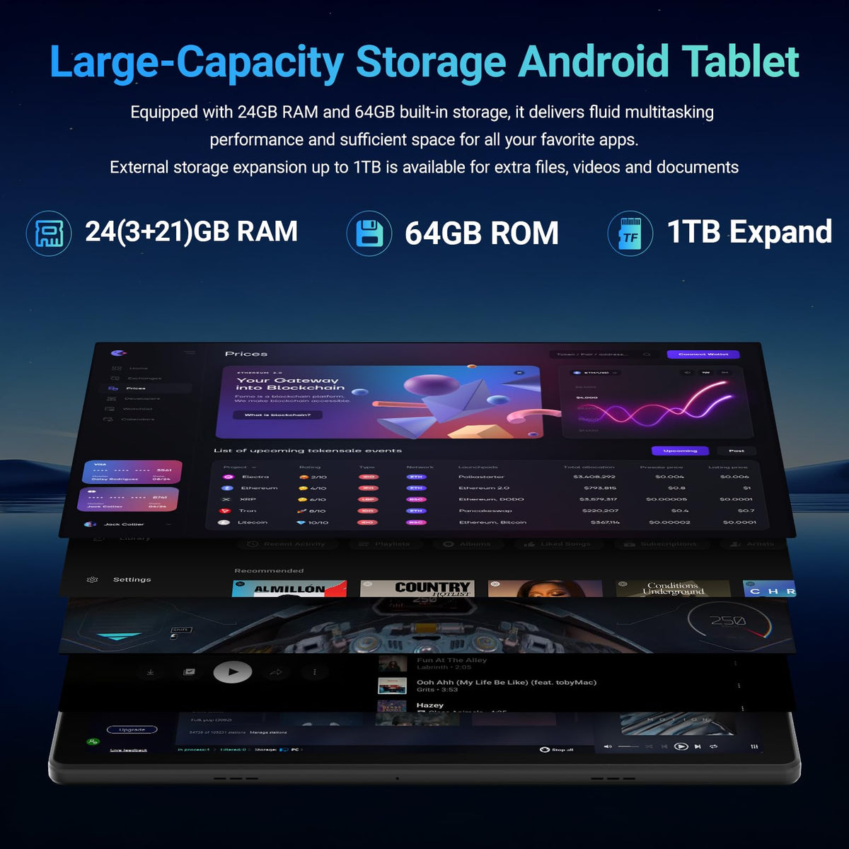 Android 16 Tablet with Keyboard U19185