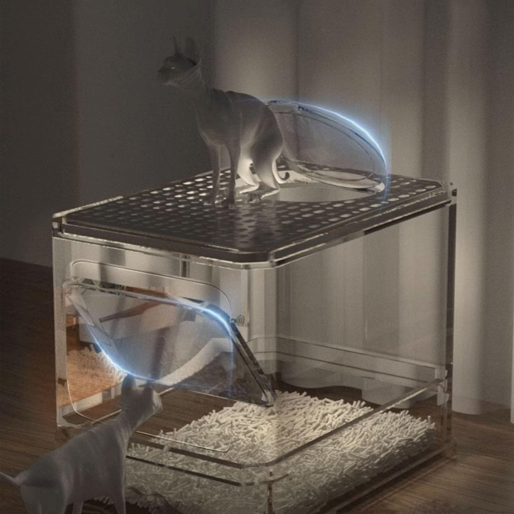 Foldable Cat Litter Box with Lid and Scoop Z500836