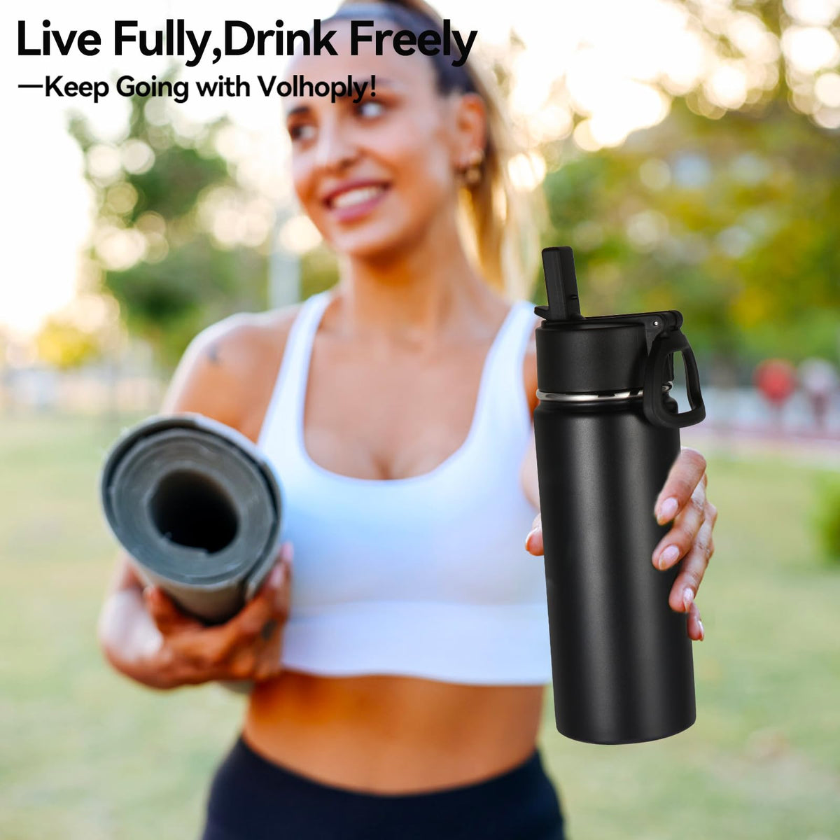 18oz Insulated Stainless Steel Kids Water Bottle with Straw Lid E13455