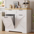 8-10 Gallons Tilt Out Trash Can Cabinet with Drawer C5340