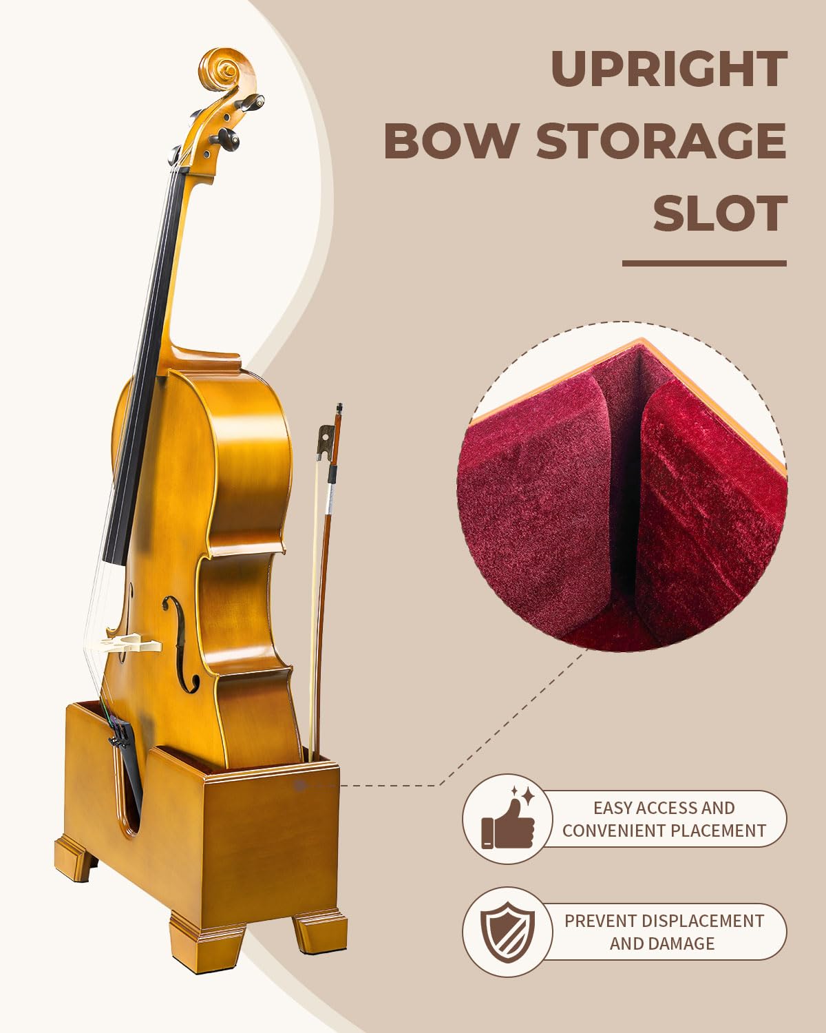 Cello Stand with Bow Holder N777168
