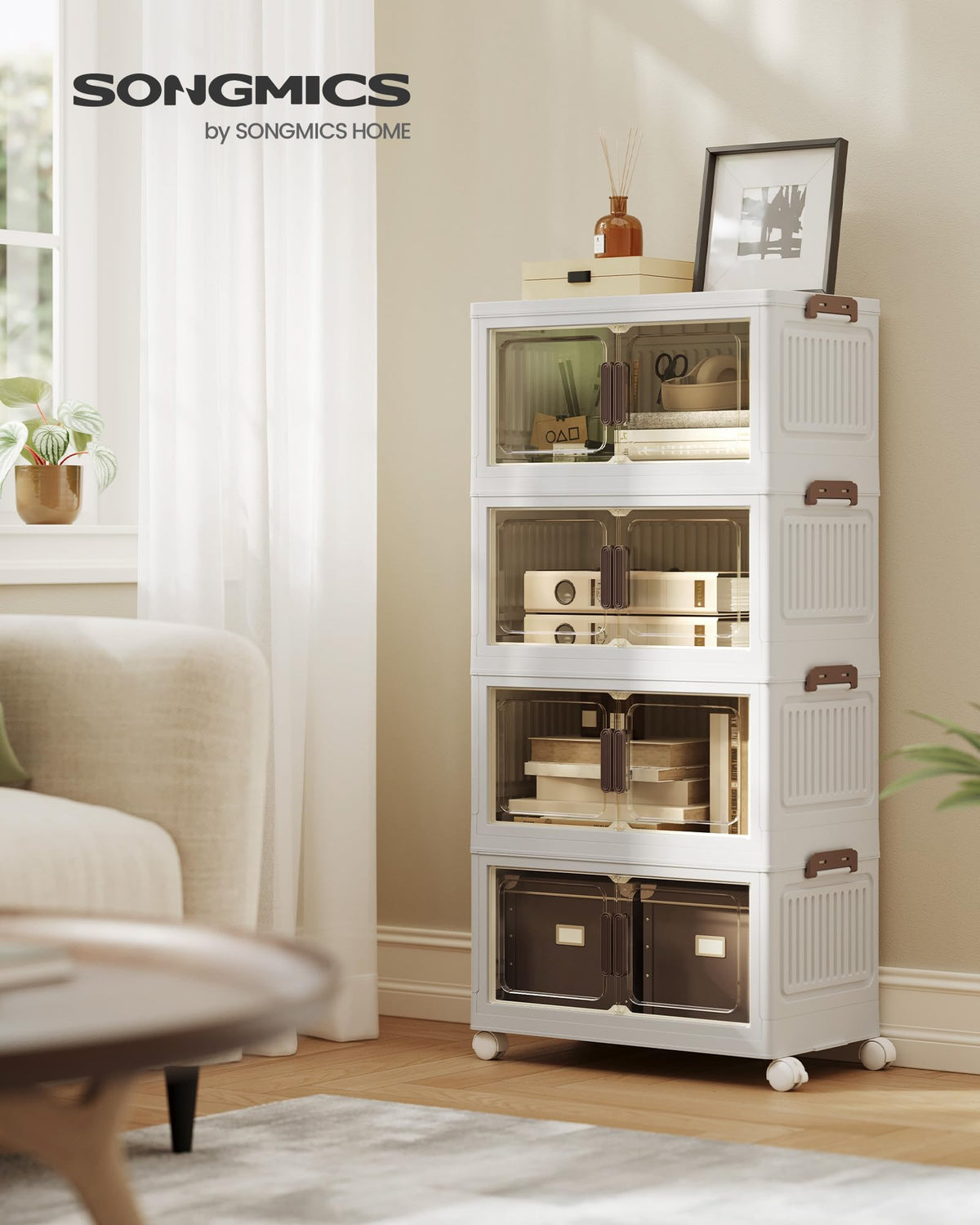 48QT Stackable Storage Bins with Lid G834
