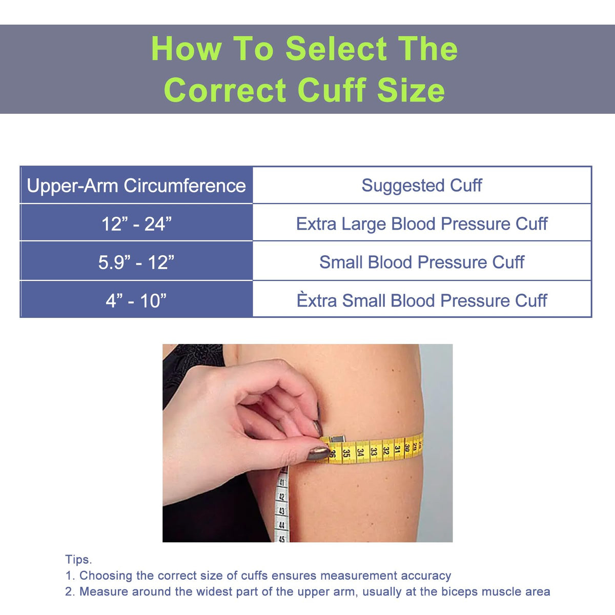 Extra Large Blood Pressure Cuff 22-52CM Adjustable R975