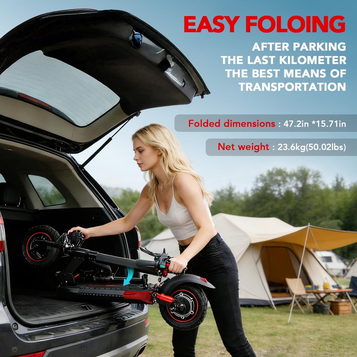 Electric Scooter with Seat, 1200W Motor, 28 MPH Top Speed E561