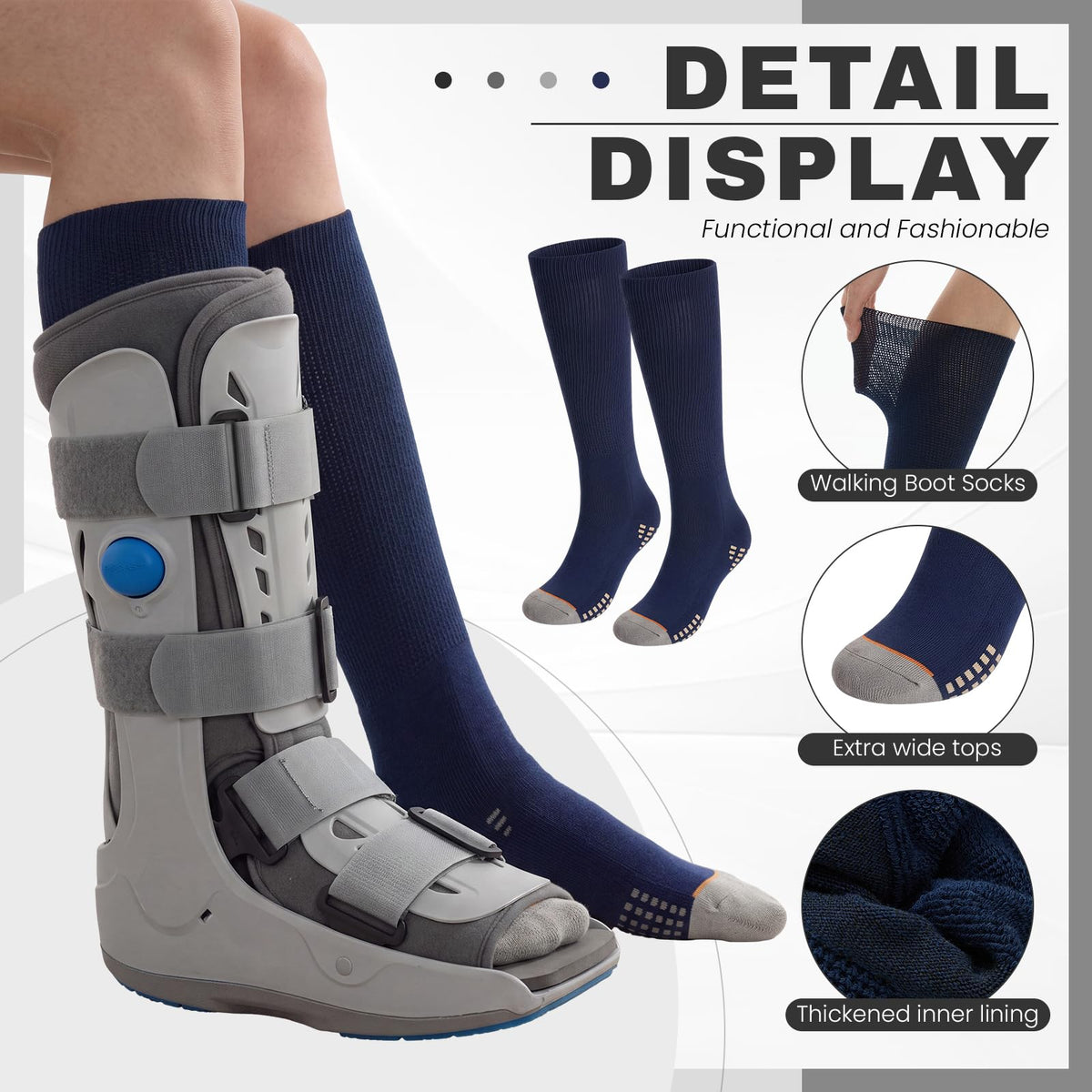 4 Pairs Walking Boot Socks D38932
