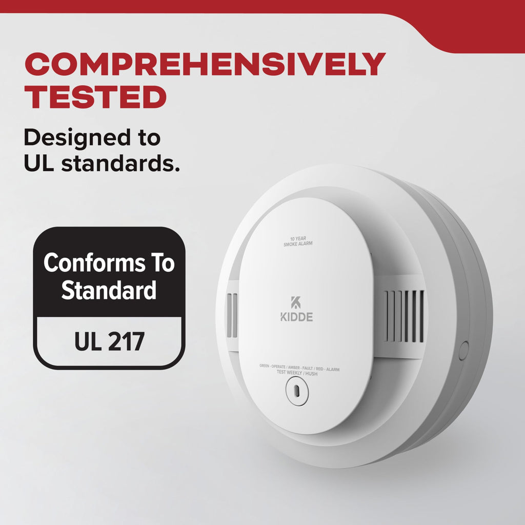 Smoke Detector, 10-Year Battery Powered, 85 dB Alarm, 1 Pack K3332