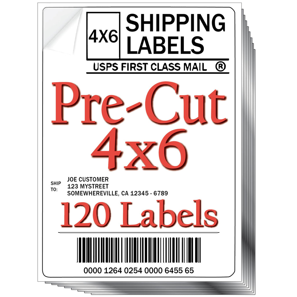 4x6 Shipping Labels for Inkjet and Laser Printers 120 Pack N1452