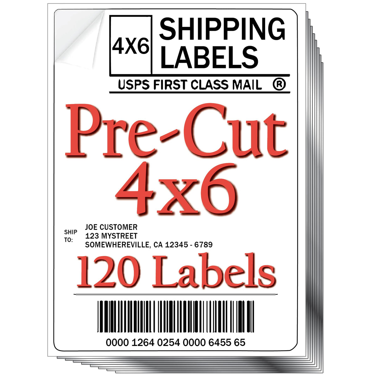 4x6 Shipping Labels for Inkjet and Laser Printers 120 Pack N1452