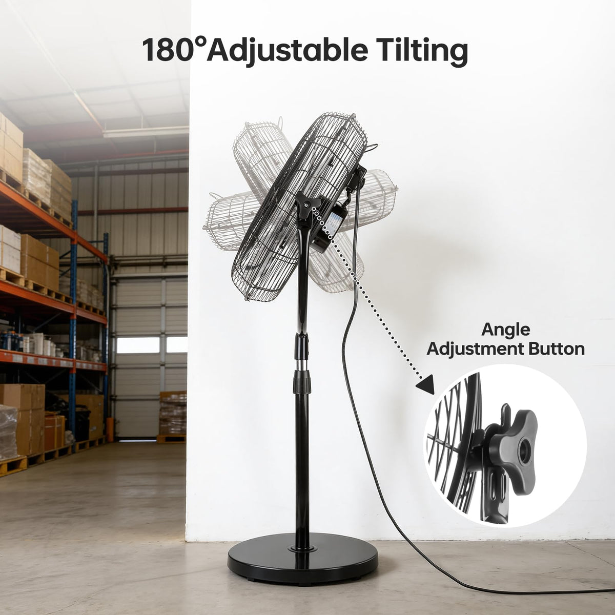 20 Inch Heavy Duty High Velocity Metal Stand Pedestal Fan J285822