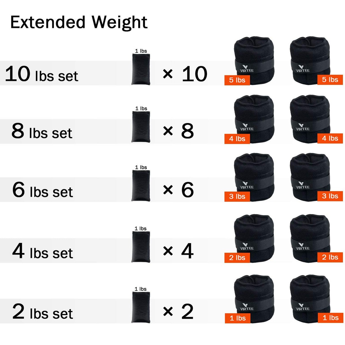 Adjustable Ankle Weights 1-3 Lbs Pair C165128