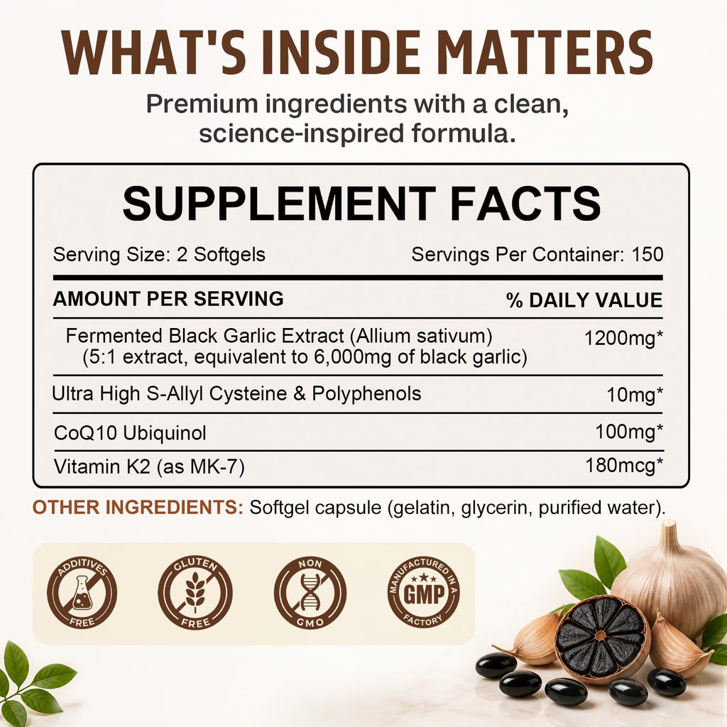 Black Garlic Extract 300 Softgels M426