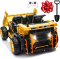 24V 2 Seater Ride on Dump Truck with 400W Motors, Yellow A7352