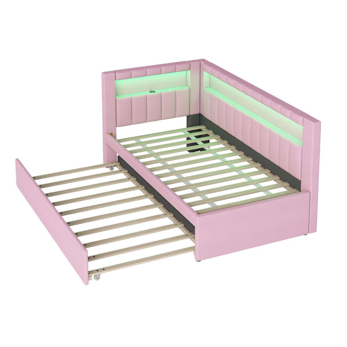 Pink Twin Size Daybed with Trundle E282509
