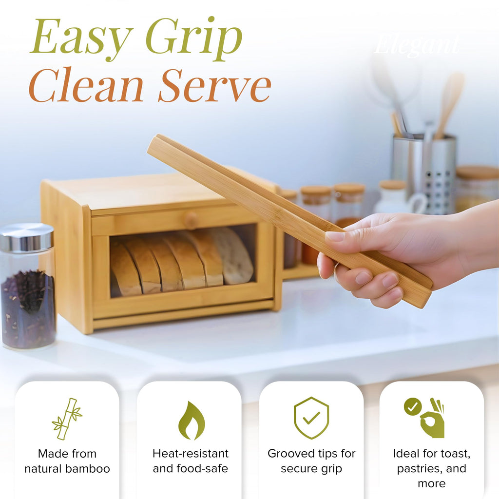 Bamboo Bread Box with Lid Y269736