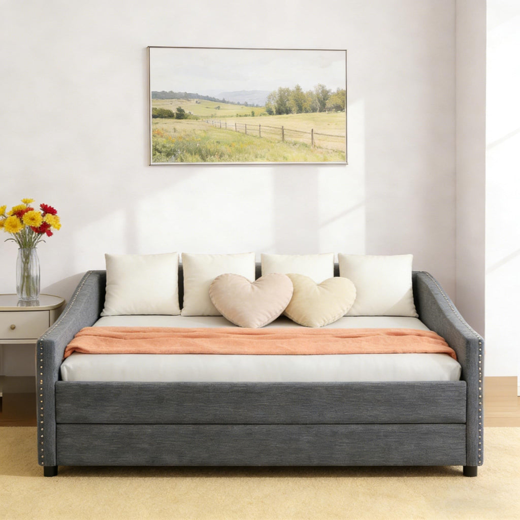 Full Size Upholstered Daybed with Trundle Z398