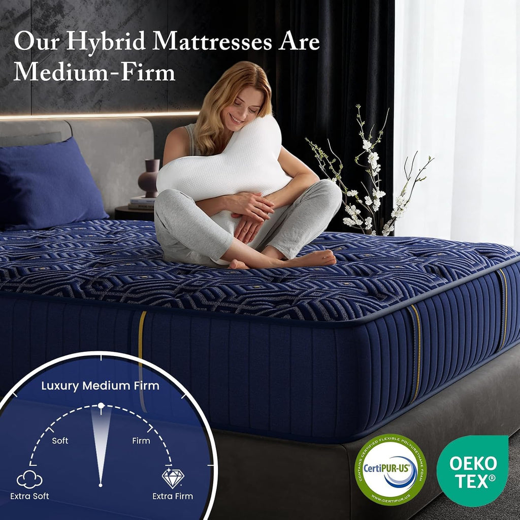 Full Size 12 Inch Medium Firm Gel Memory Foam Mattress W85019