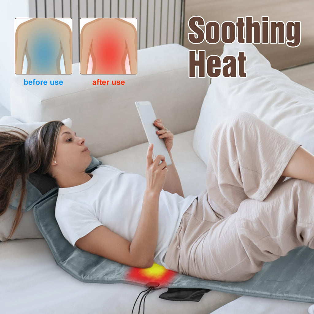 Full Body Massage Mat with Heat, 10 Motors, 9 Modes I4074