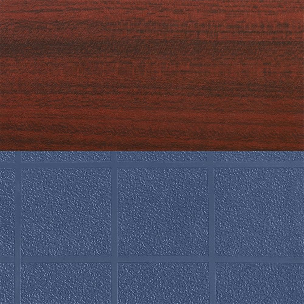 36" Square Mobile Table with 4 Blue Stack Chairs U9003