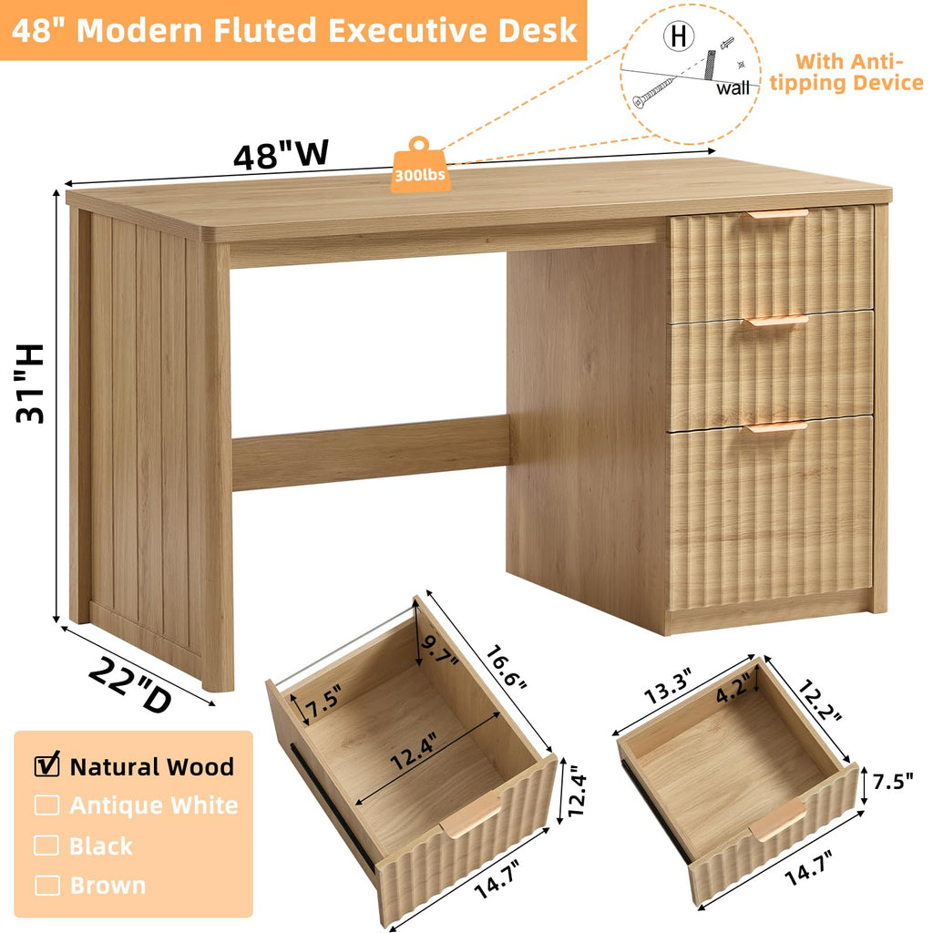 Office Desk with 3 Drawers Q619