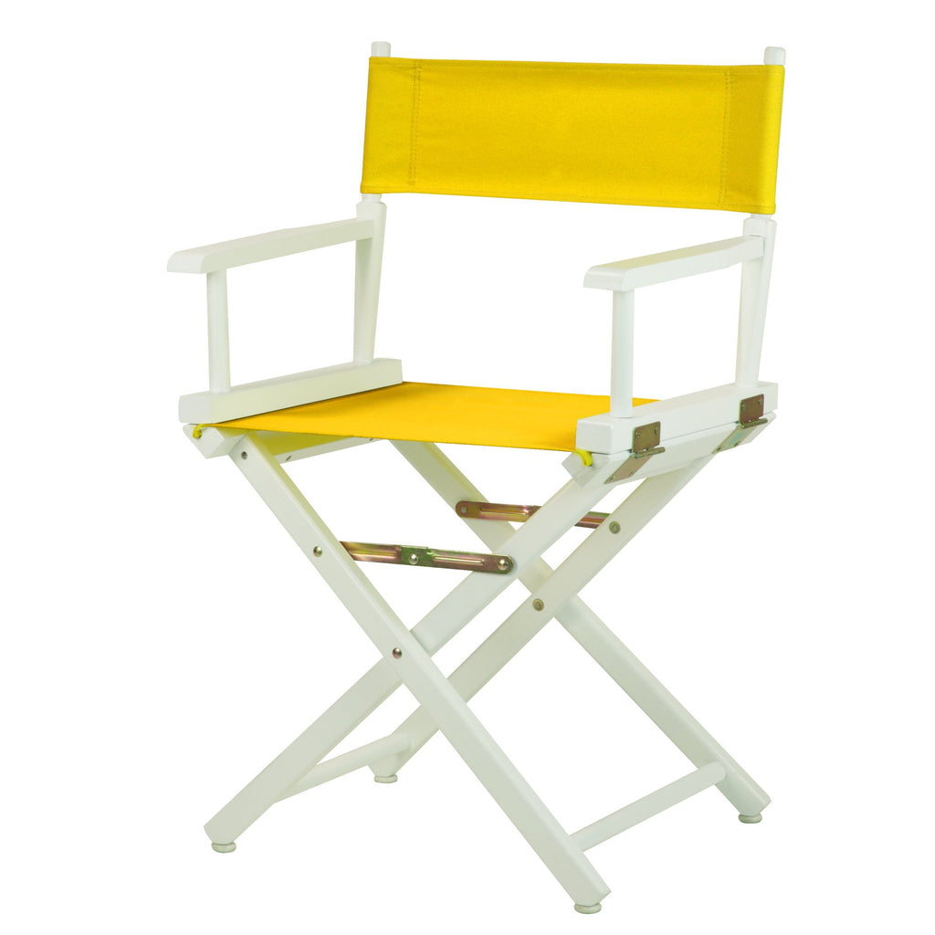 White Frame-Gold Canvas Director Chair R160849
