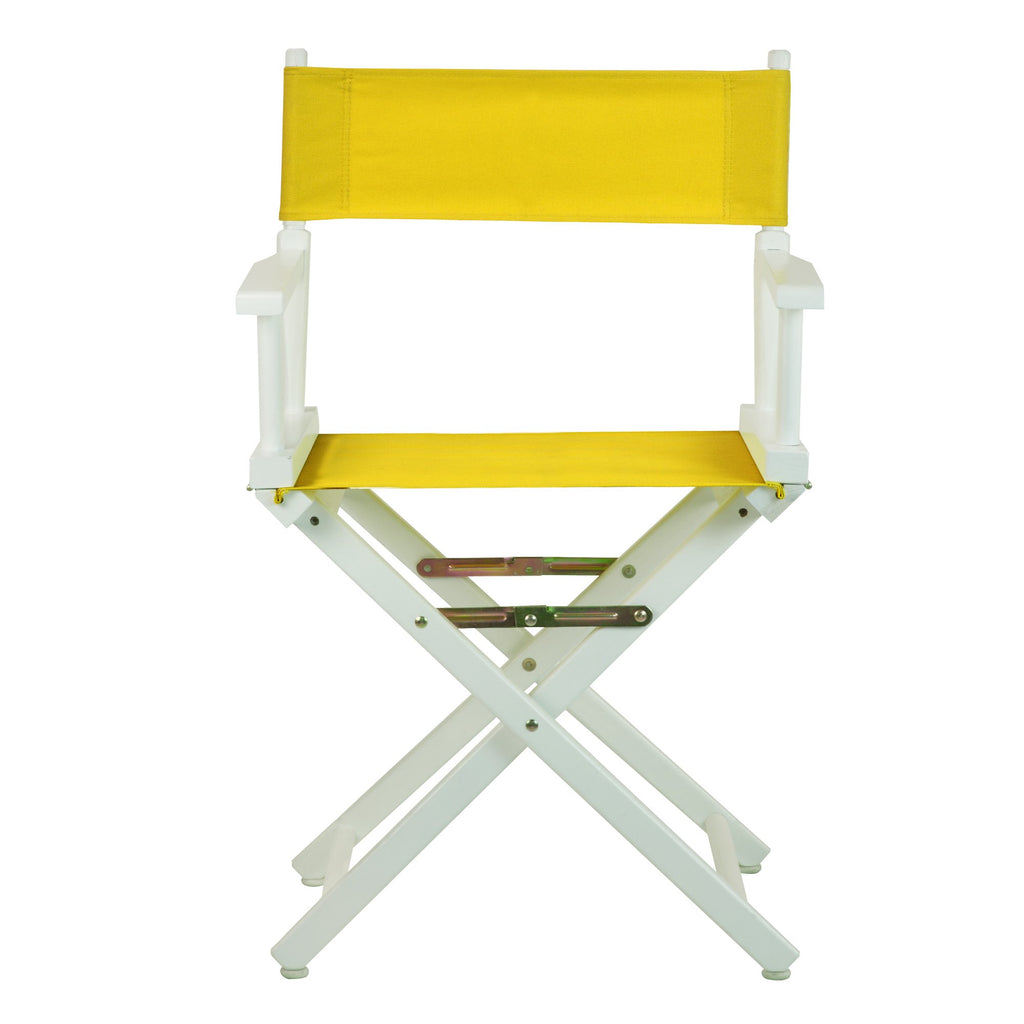 White Frame-Gold Canvas Director Chair R160849