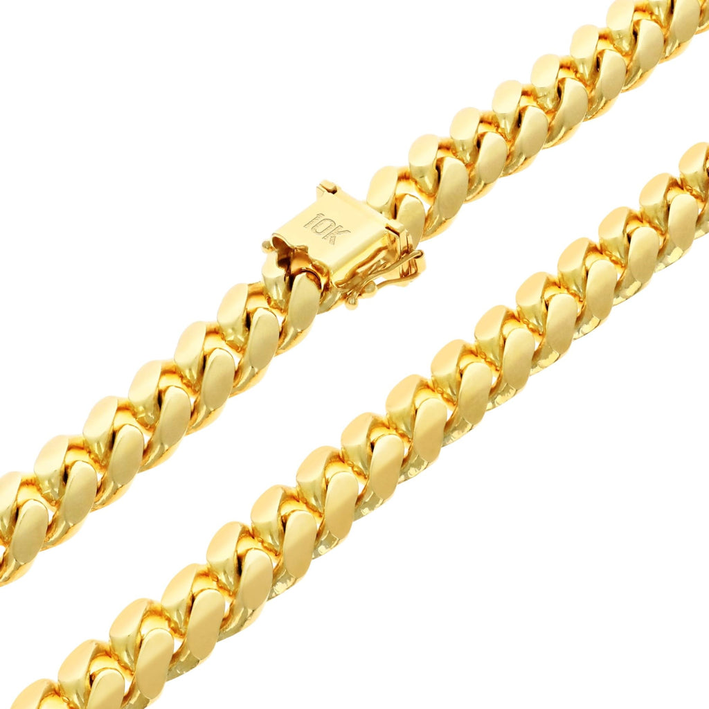 10k Yellow Gold Cuban Link Chain Necklace O7699