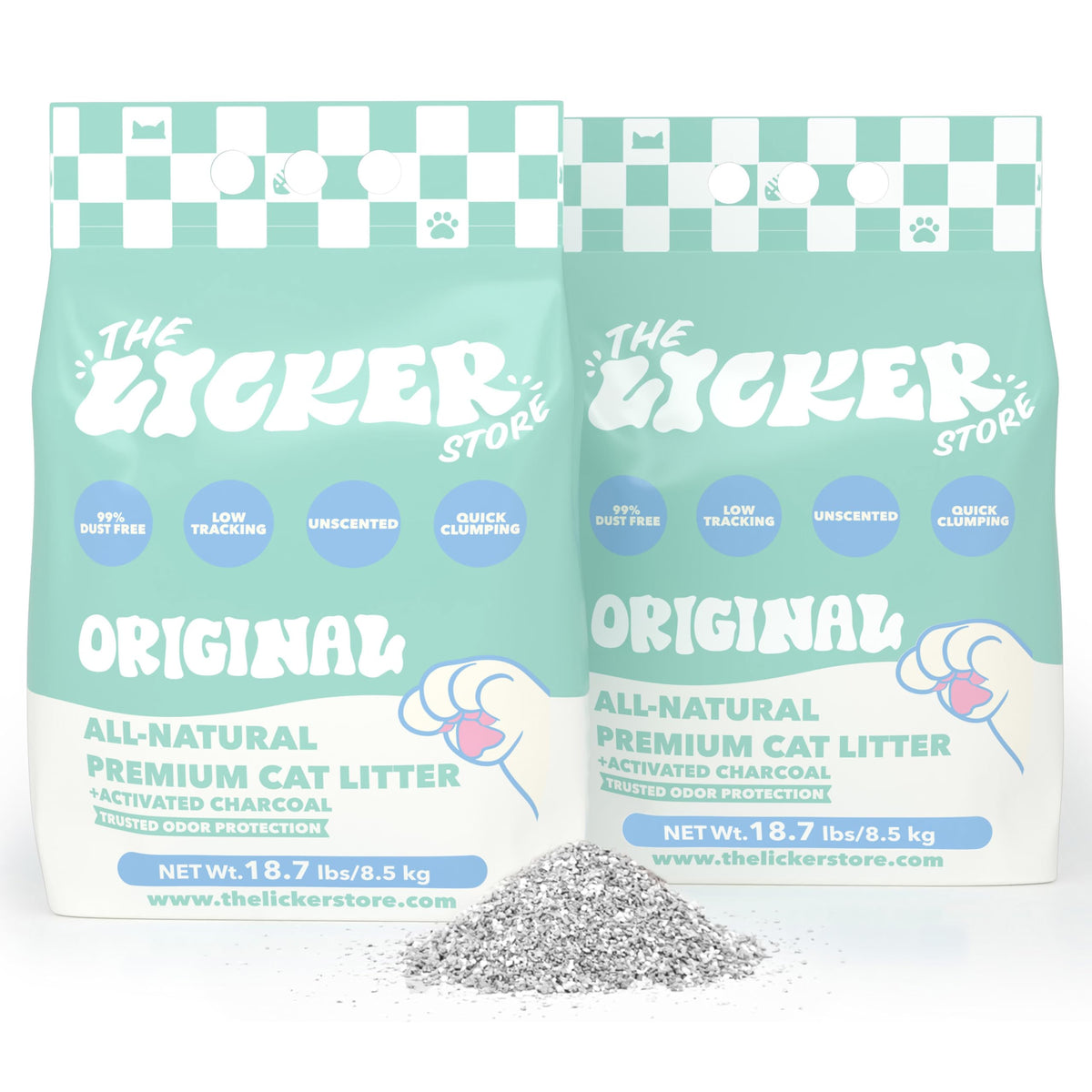 Unscented Clumping Bentonite Clay Cat Litter Set of 2 Z39090