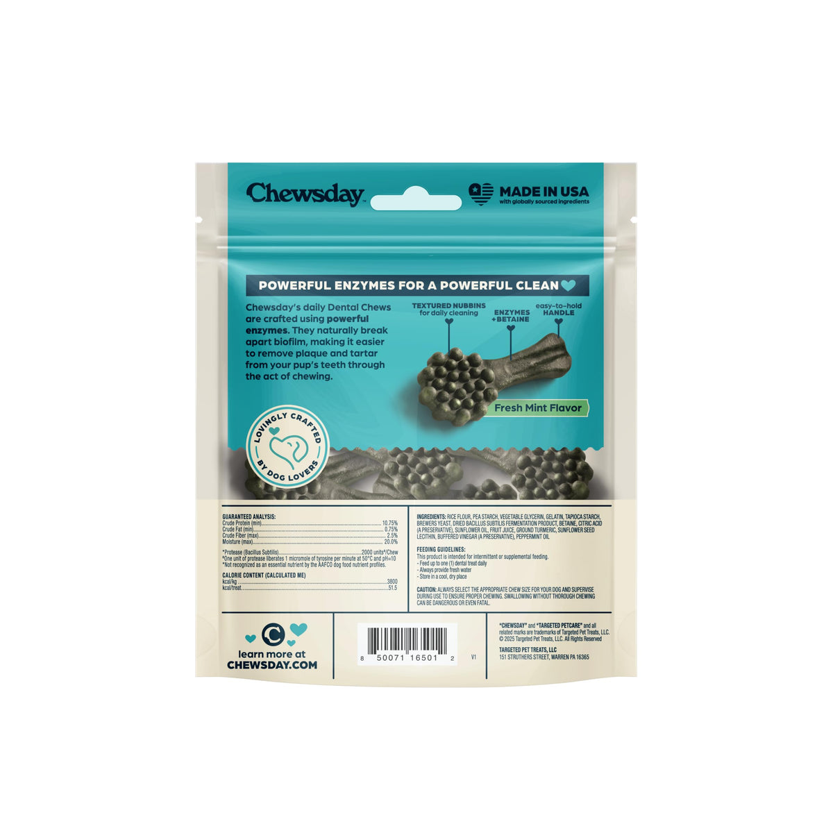 Fresh Mint Flavor Dental Chews, 13 Count G4240