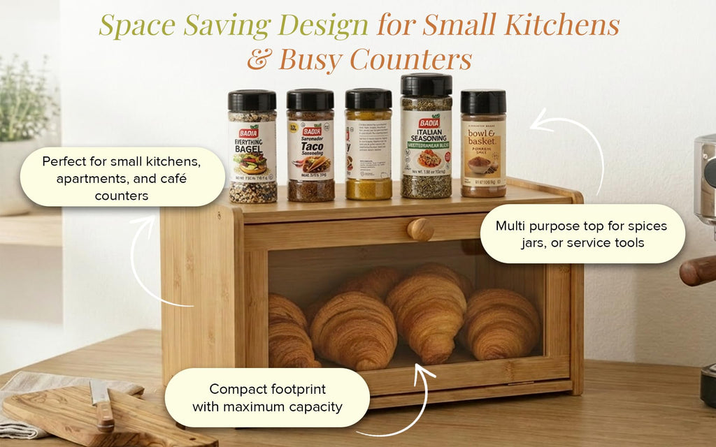 Bamboo Bread Box with Lid Y269736