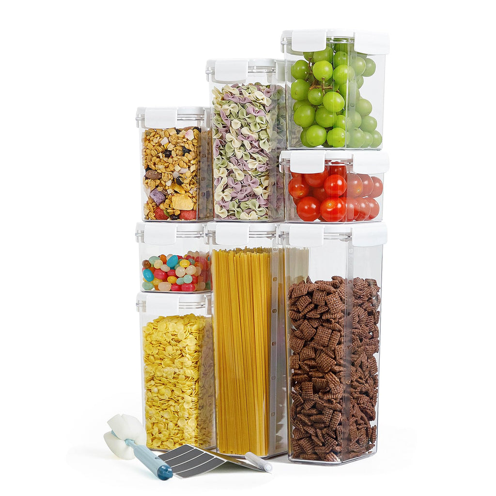 Airtight Pet Food Storage Containers with Lids, BPA Free Plastic 8-Pack W432