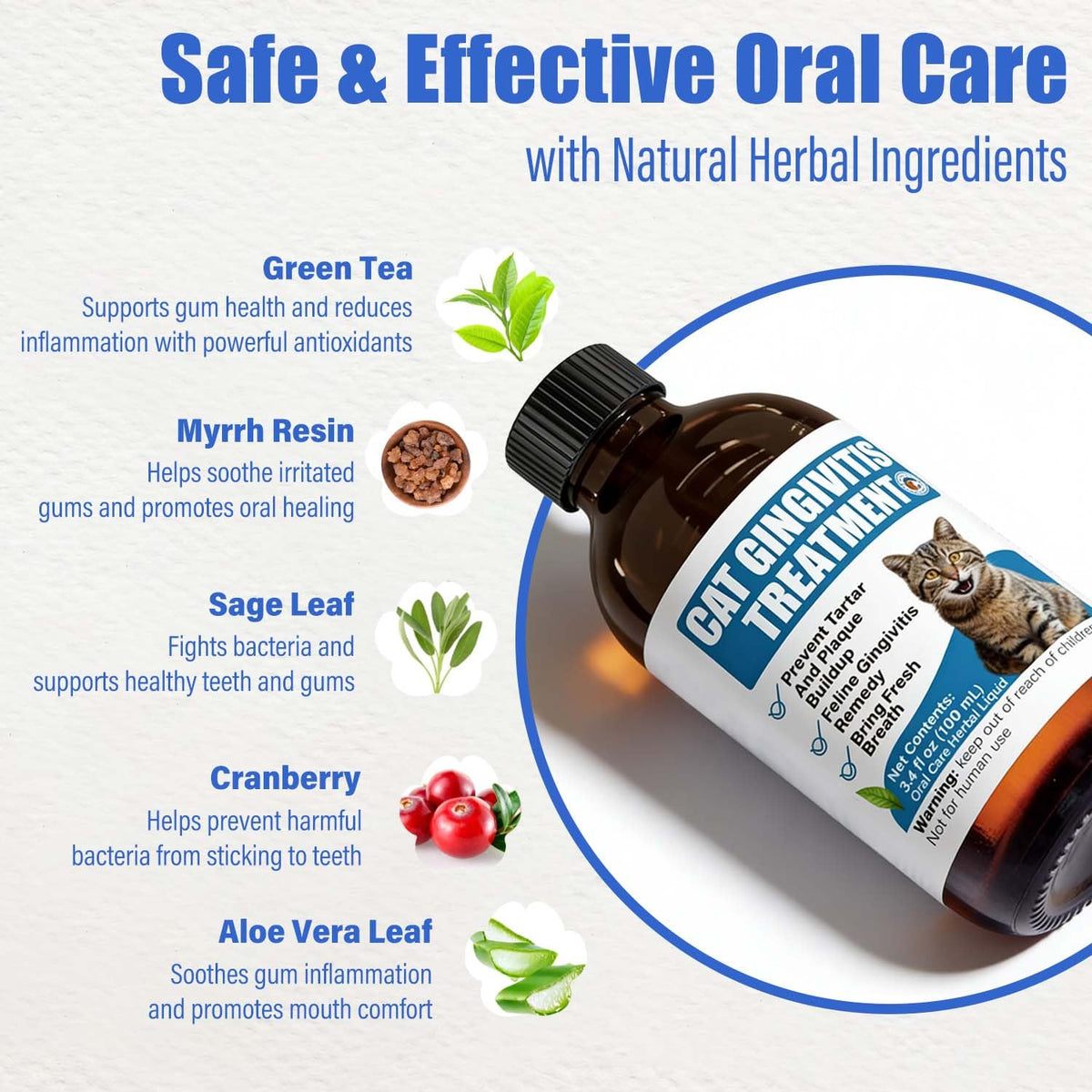Cat Gingivitis Treatment Liquid 100ml Dental Care X73523