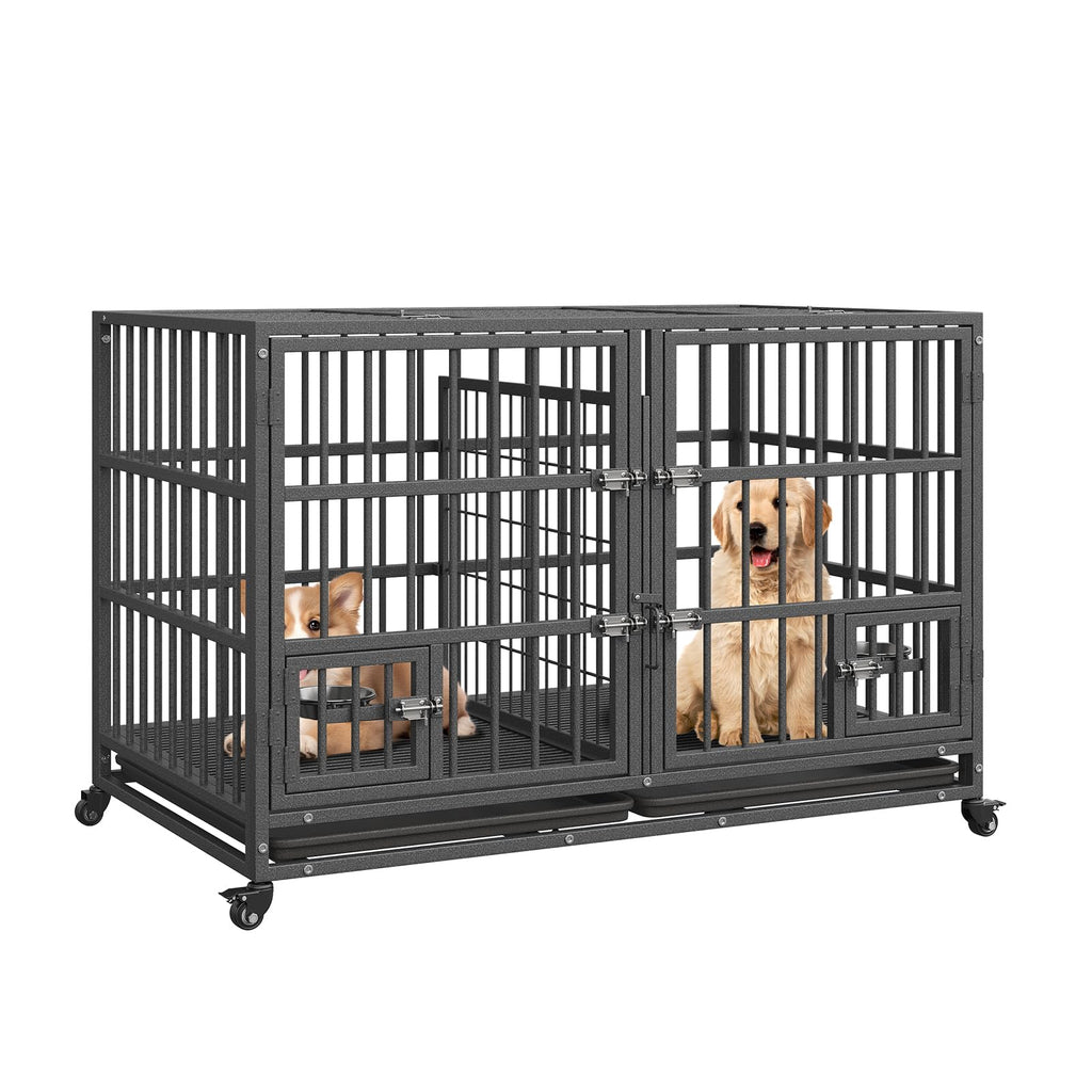 48 inch Heavy Duty Metal Dog Crate with 2 Door T5585