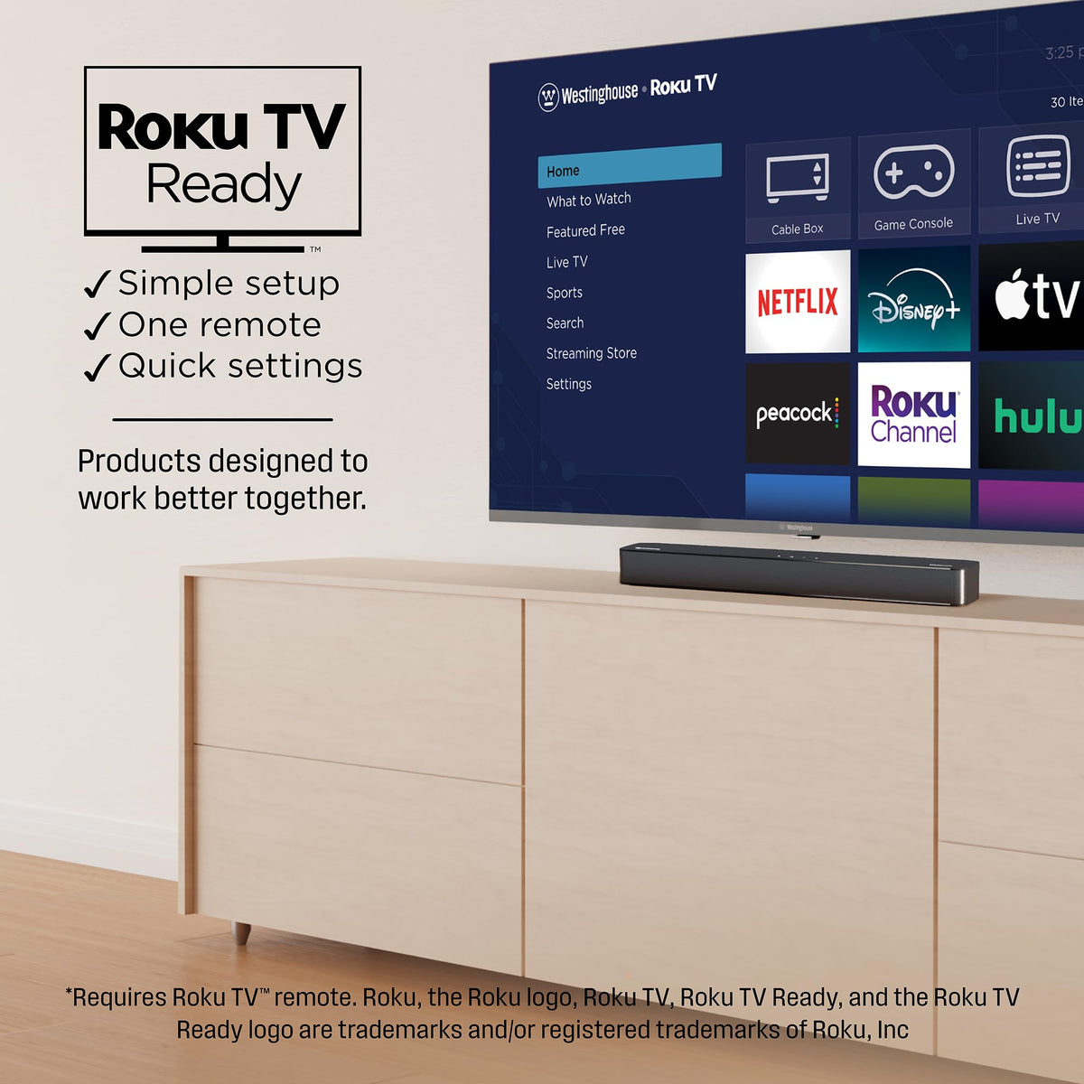55 Inch 4K TV and 2.0 Channel Soundbar L542