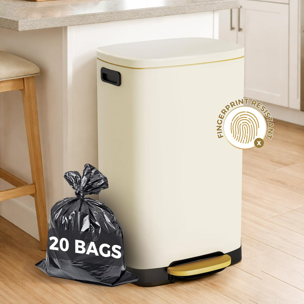 13 Gal Stainless Steel Step Trash Can S492