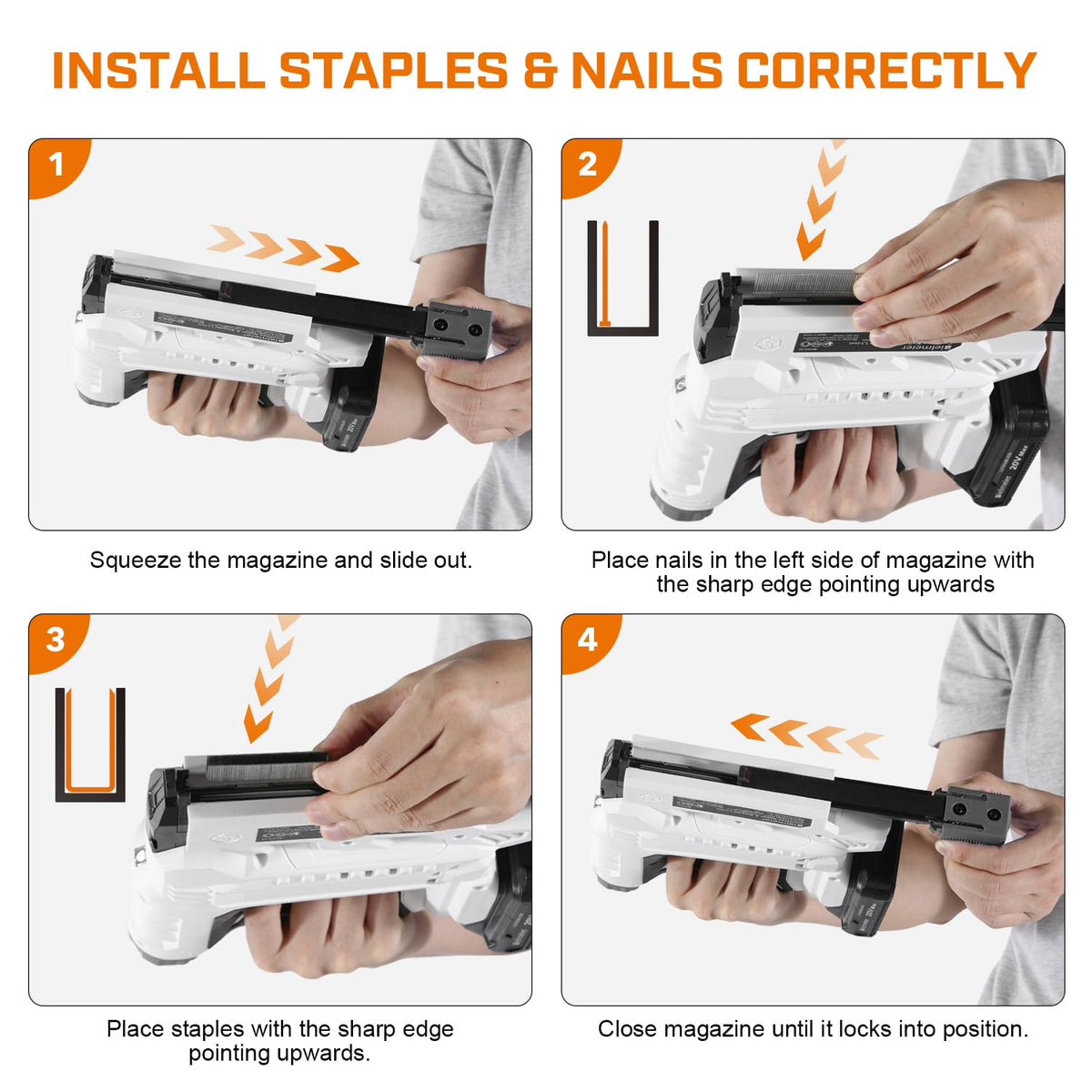 18 Gauge 2 In 1 Cordless Brad Nailer Stapler I854