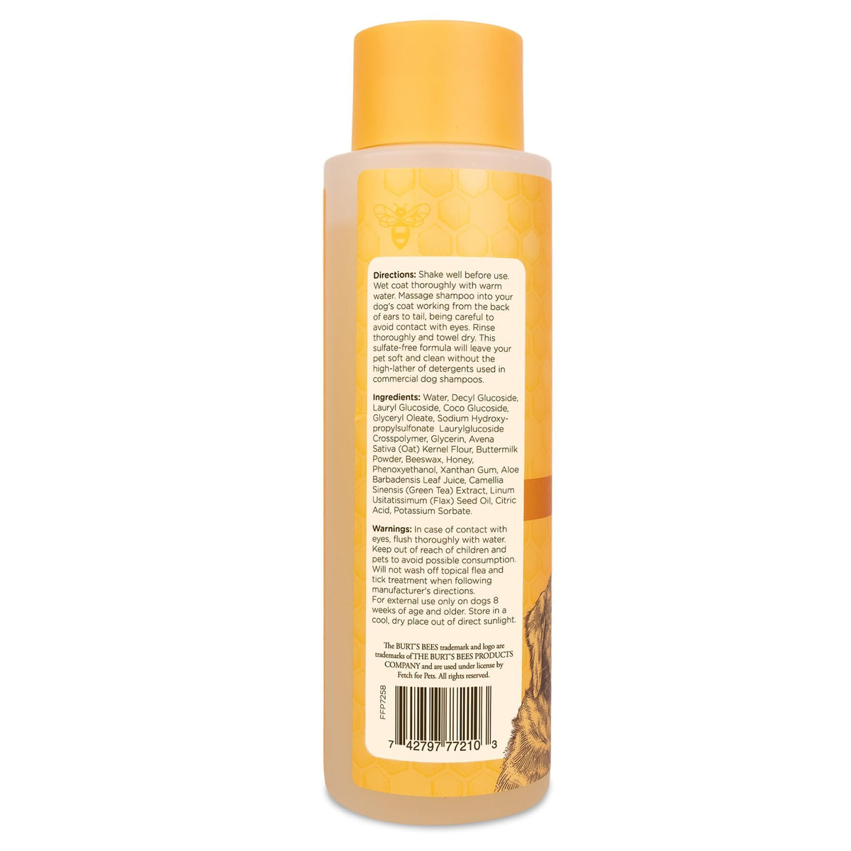 Oatmeal Dog Shampoo with Honey, Unscented, 16 Fl Oz W44901