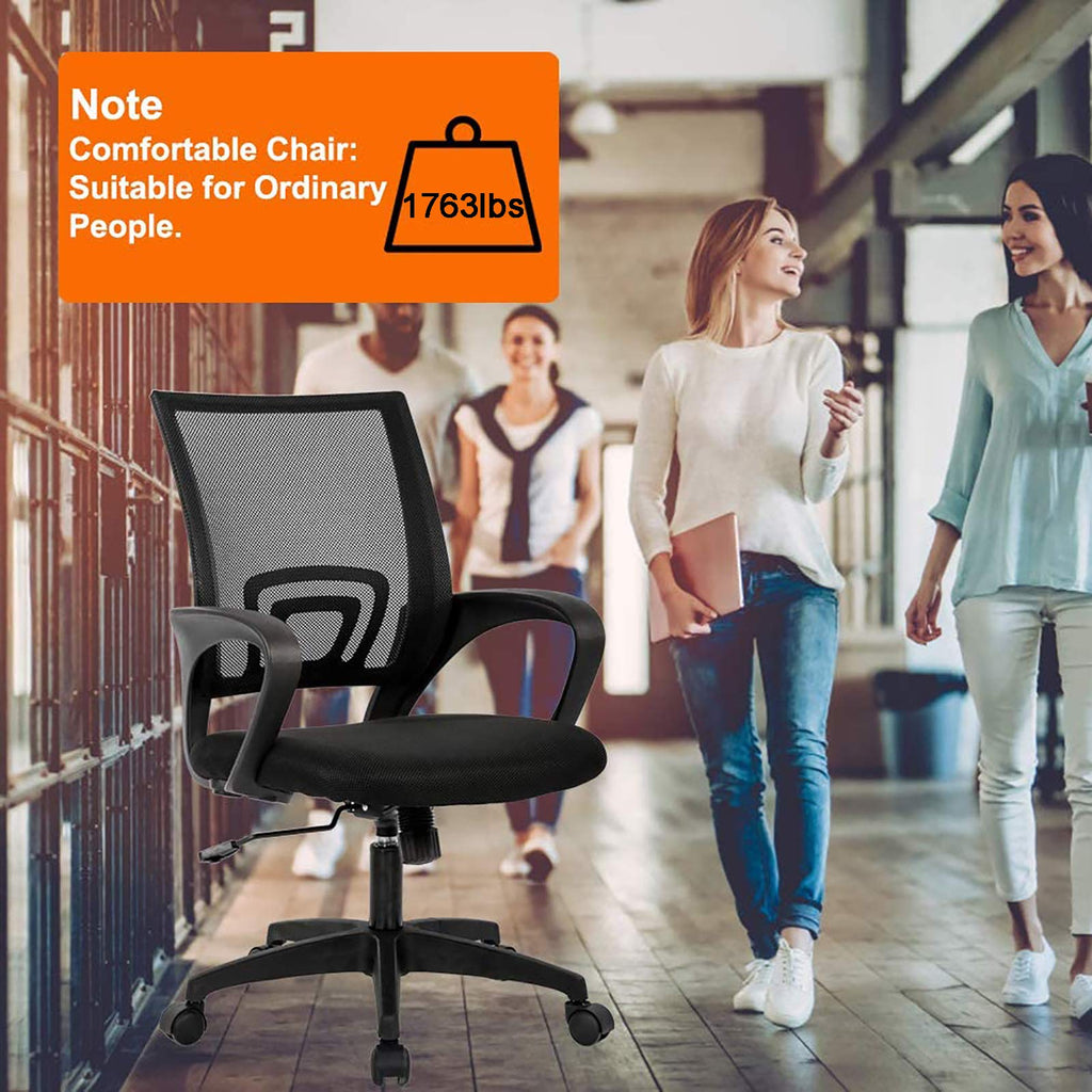Orange Mesh Ergonomic Office Chair with Lumbar Support C4166