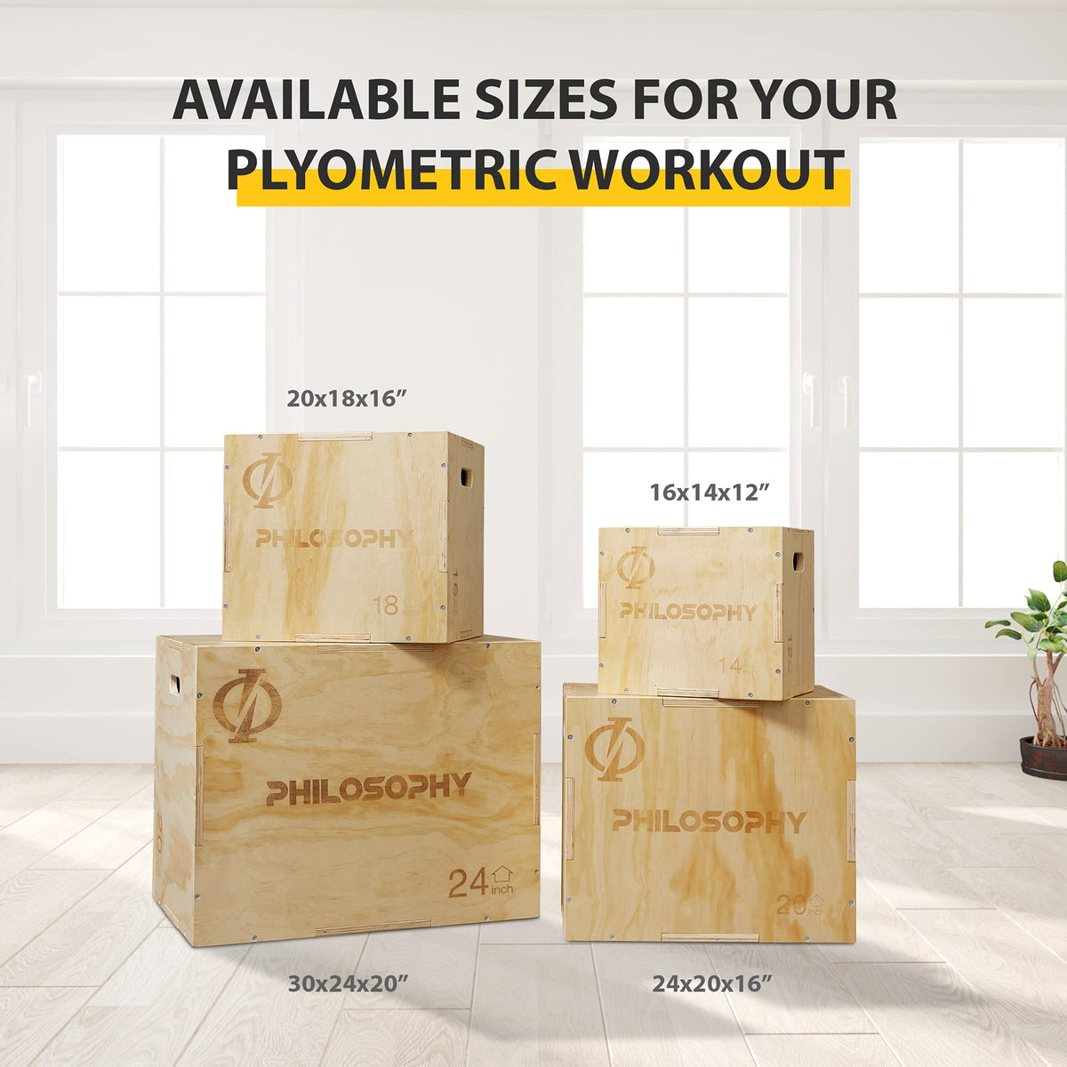 3-in-1 Wooden Plyo Box Q6354