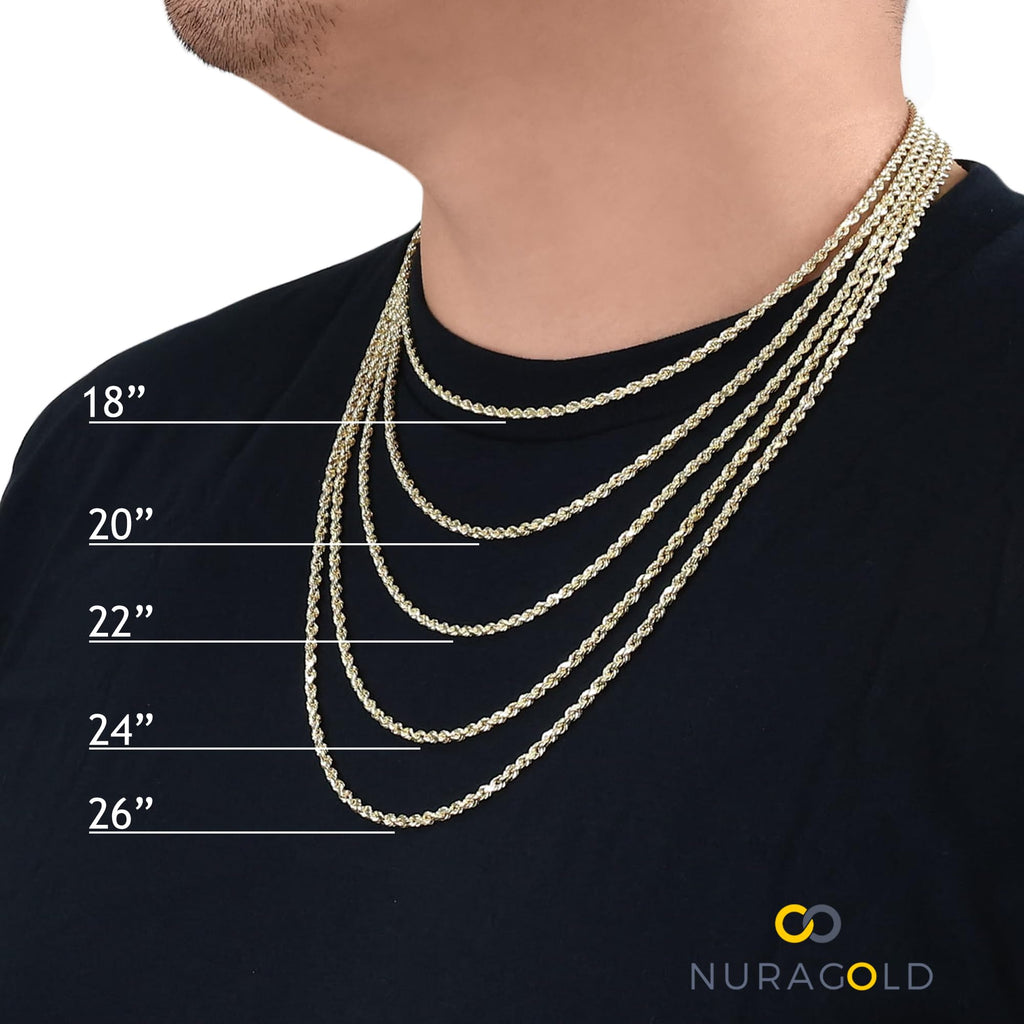 10k Yellow Gold Cuban Link Chain Necklace O7699