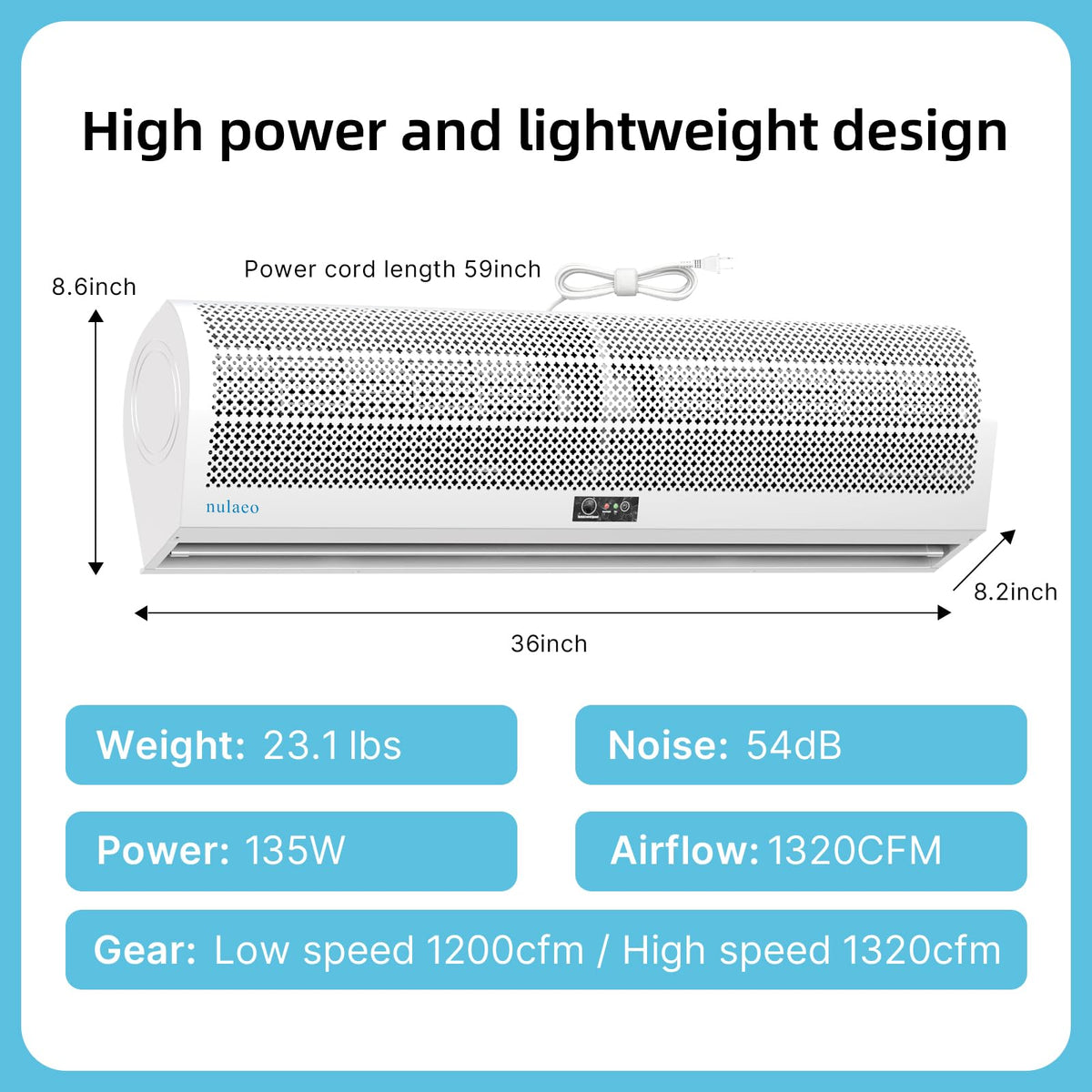 36'' Wall-Mounted Air Curtain M371375