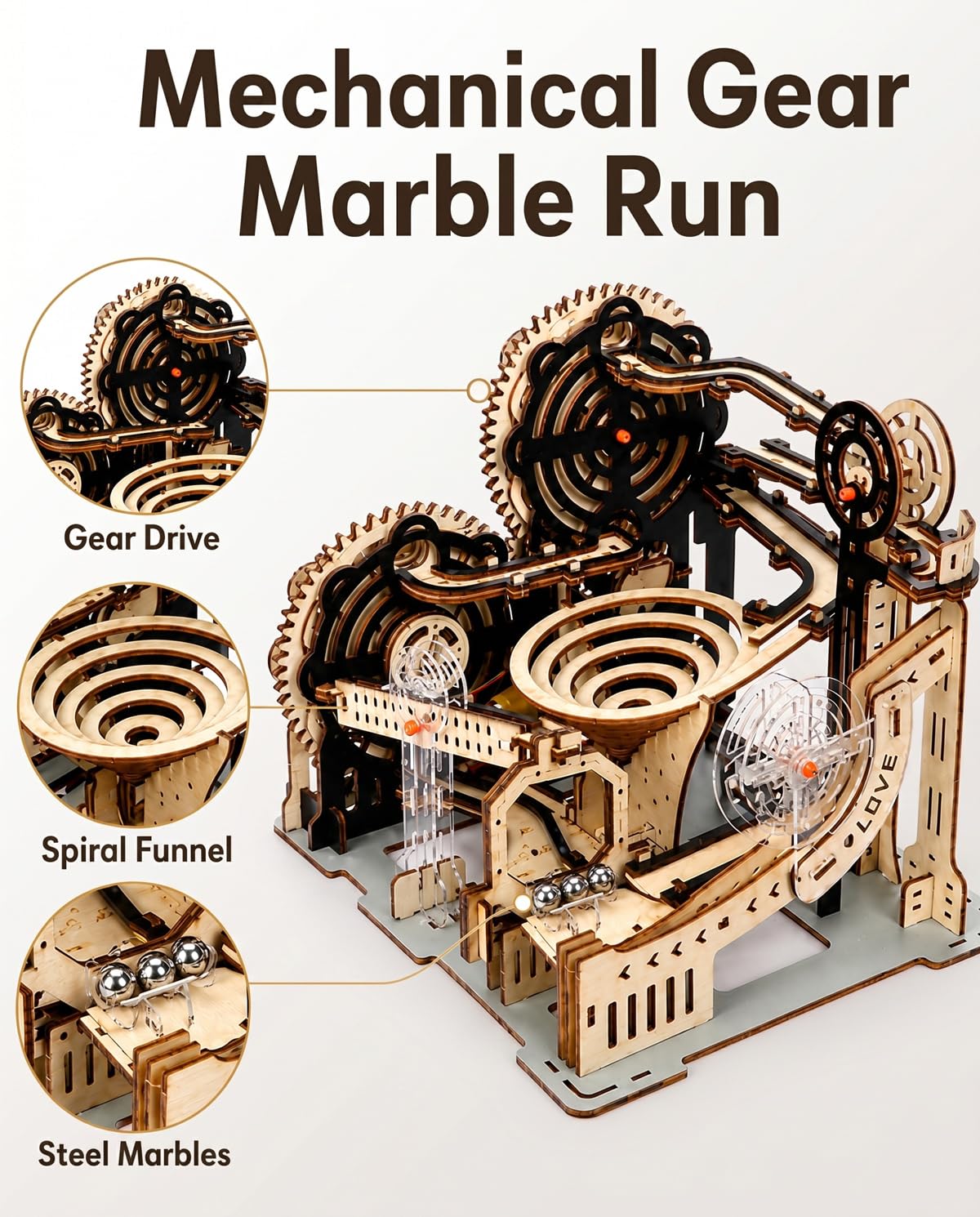3D Wooden Puzzle Marble Run Model Kit R81076