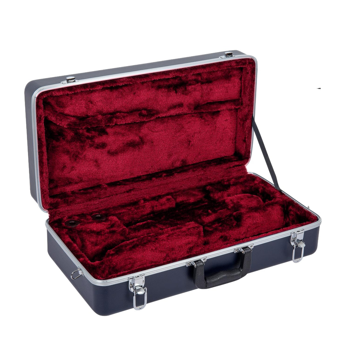 Textured Blue ABS Trumpet Case with Velvet Interior J1591