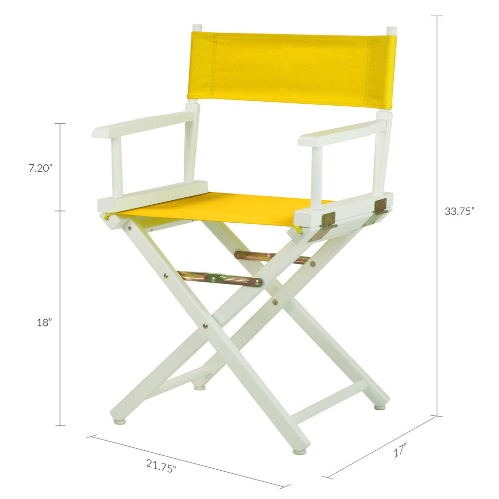 White Frame-Gold Canvas Director Chair R160849
